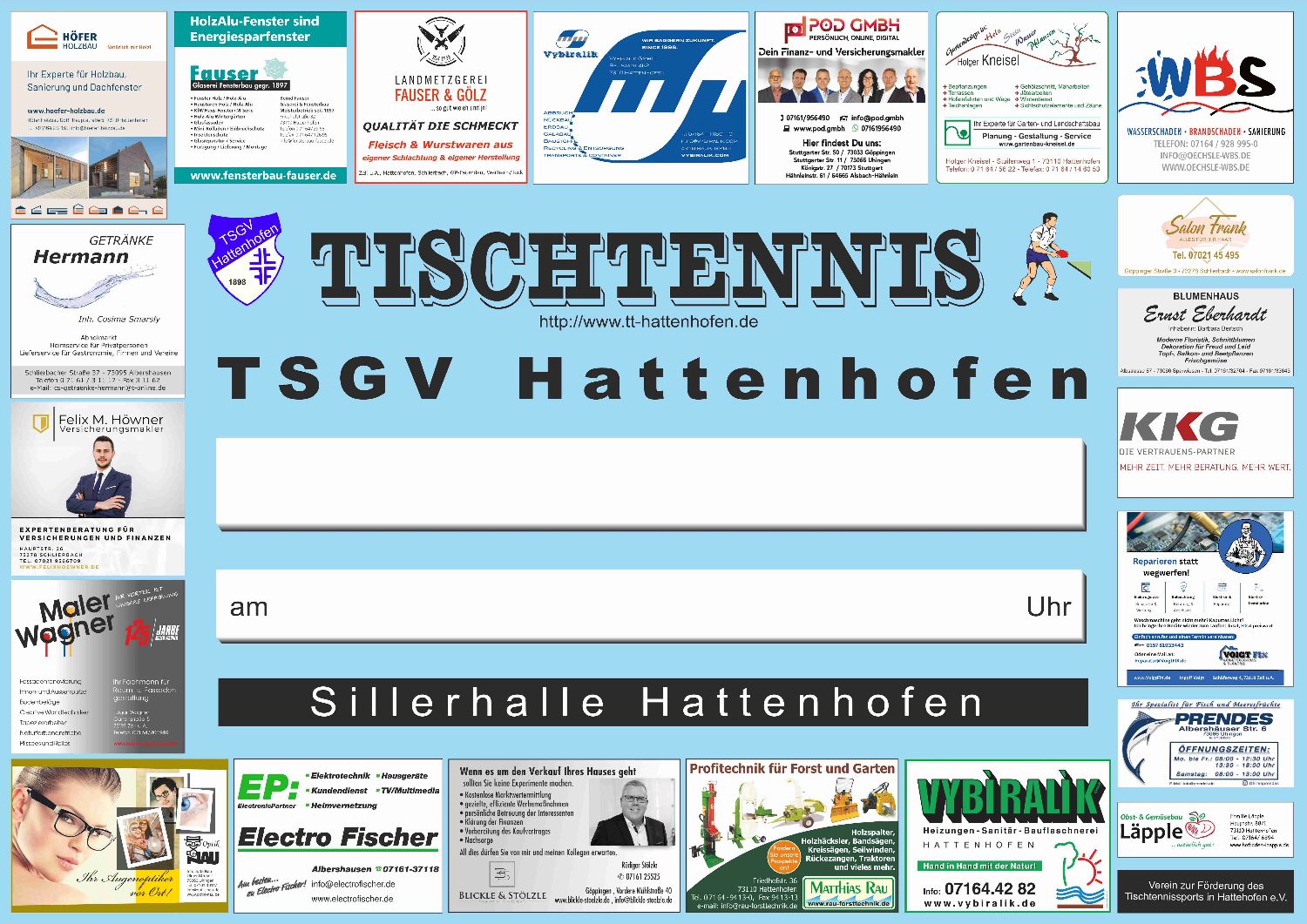 Tischtennis in Hattenhofen – mit neuem Plakat in die Saison